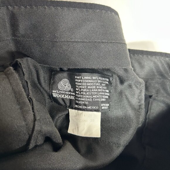 Stafford Mens Tuxedo Dress Pants Tag 38x32 100% New Wool Classic Pleated Front - Picture 4 of 9